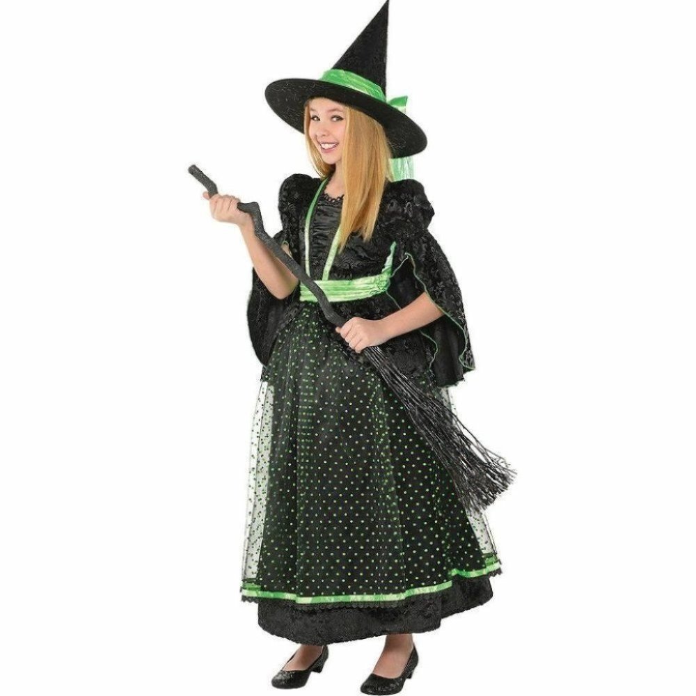 "AMSCAN" FANCY WITCH 2 PCS HALLOWEEN DRESS-UP GIRLS CHILD COSTUME M: 8-10 NWT